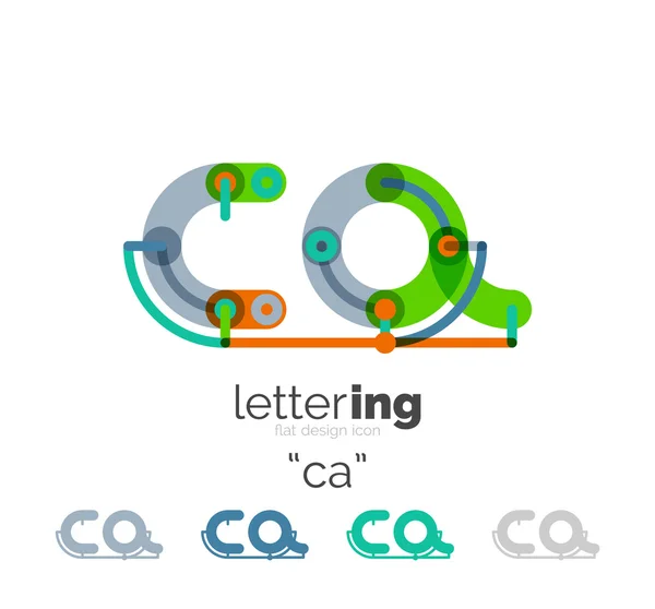 Letter logo line concept — Stock Vector