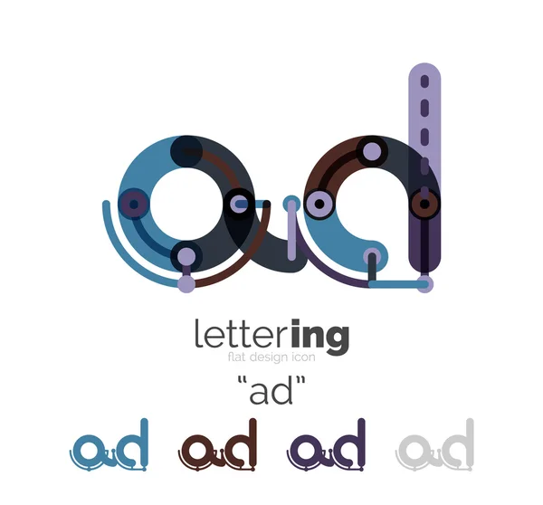 Letter logo line concept — Stock Vector