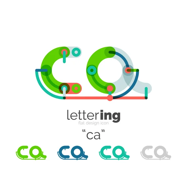 Lettre logo ligne concept — Image vectorielle