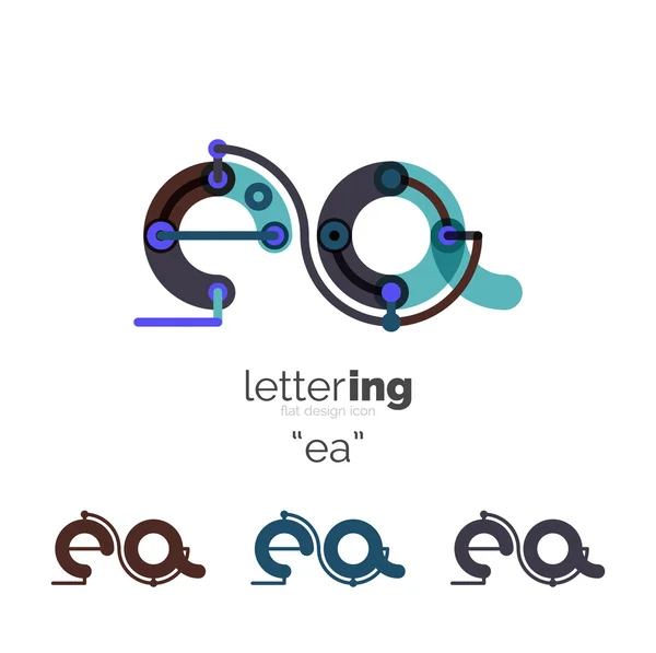 Alphabet letter font logo business icon — Stock Vector
