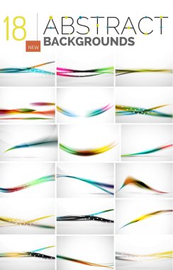 Collection of abstract backgrounds clipart