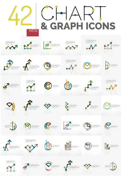 Sammlung von Chartlogos — Stockvektor