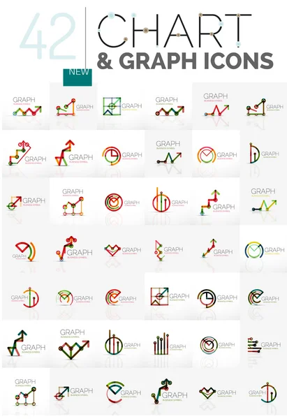 Samling av diagram logotyper — Stock vektor