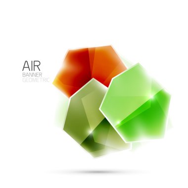 Renkli parlak geometrik levha