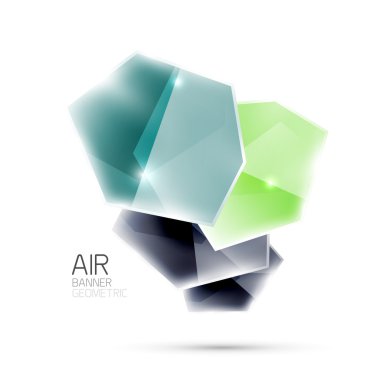 Renkli parlak geometrik levha