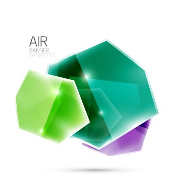 Renkli parlak geometrik levha