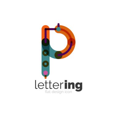 Doğrusal iş logo mektubu