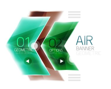 Renkli parlak ok web kutusu