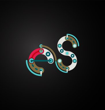 Doğrusal iş logo mektubu