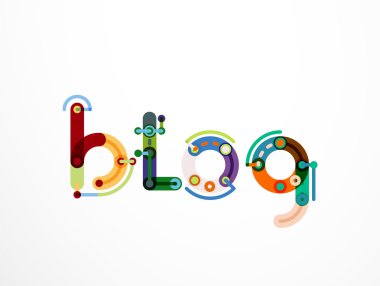 Blog kelime yazı afiş