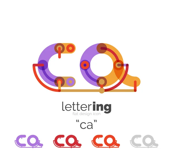 Lettre logo ligne concept — Image vectorielle