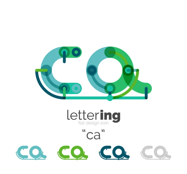 Lettre logo ligne concept — Image vectorielle