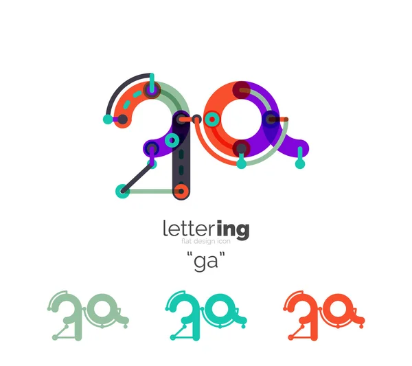 Ábécé levél betűtípus logó üzleti ikon — Stock Vector