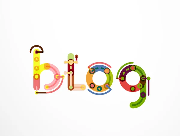 ブログの単語文字バナー — ストックベクタ