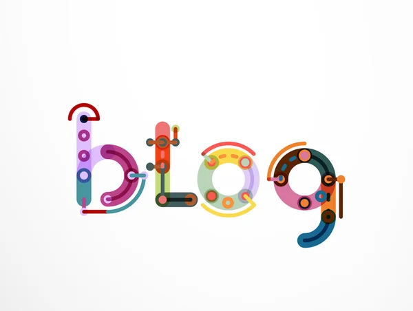Blogue palavra lettering banner — Vetor de Stock