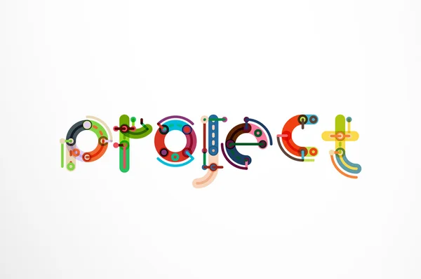 Project woord letter banner — Stockvector