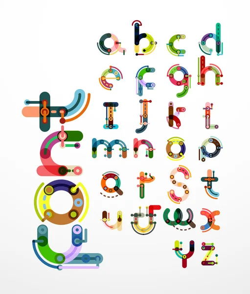 Lineare Designschrift, Alphabet — Stockvektor