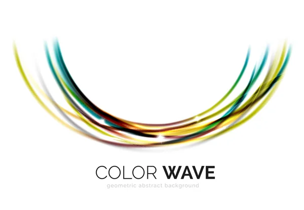 Abstrato elemento de design de onda de cor — Vetor de Stock