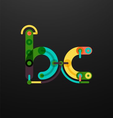 Renkli komik karikatür mektup simgesi