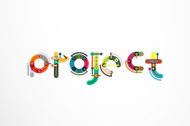 Proje kelime letter afiş