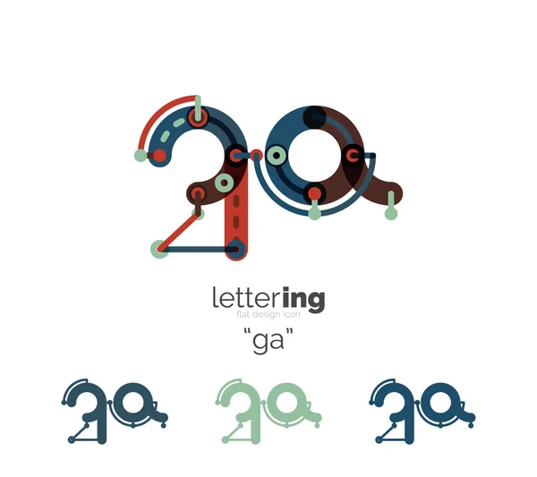 Alfabe harf yazı tipi logo iş simge — Stok Vektör