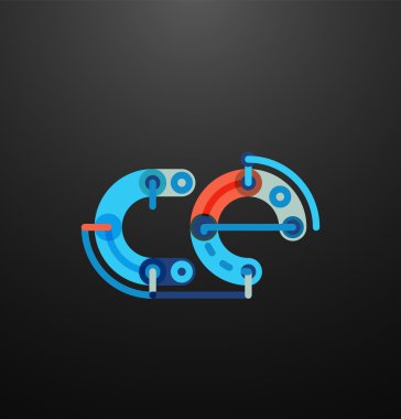 Renkli komik karikatür mektup simgesi