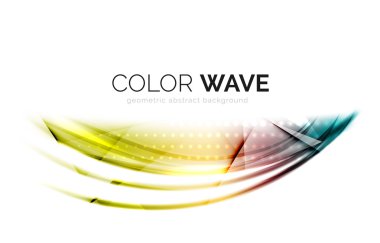 Soyut renk dalgası tasarım ögesi