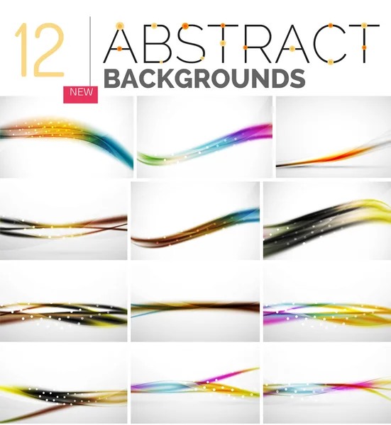 Collection of abstract backgrounds — Stock Vector