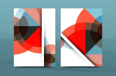 Geometrik tasarım A4 boyutu kapak yazdırma şablonu