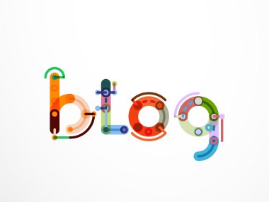 Blog kelime yazı afiş