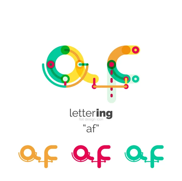 Εικονίδιο γράμματα με το λογότυπο — Διανυσματικό Αρχείο