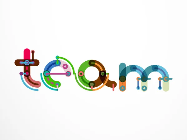 Team word belettering banner — Stockvector