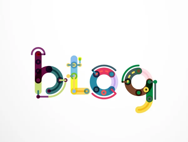 Blogue palavra lettering banner — Vetor de Stock