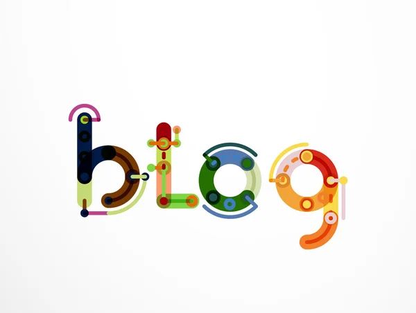 Banner de letras de palabra de blog — Vector de stock