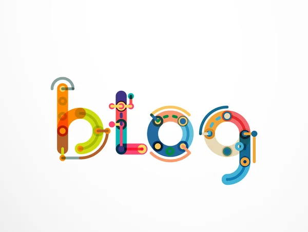 Banner de letras de palabra de blog — Vector de stock