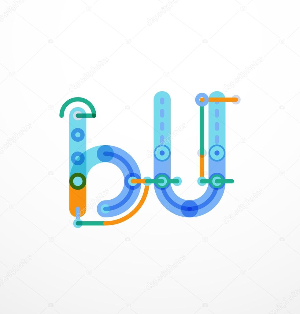 Line letter design. Logo concept