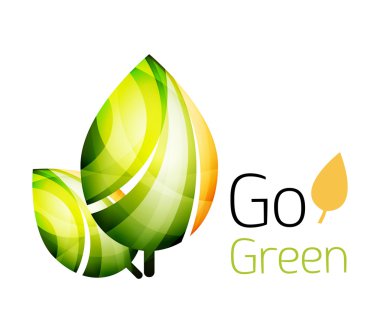 Yeşil git. Yaprak doğa kavramı