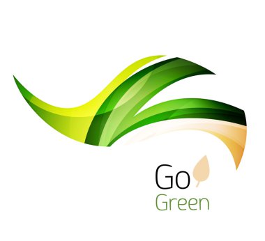 Renkli yaprak logosunu görmeniz gerekir. Geometrik soyut simgesi. Doğa ya da eko kavramı