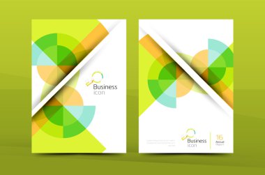 Yıllık rapor kapağı, geometrik tasarım