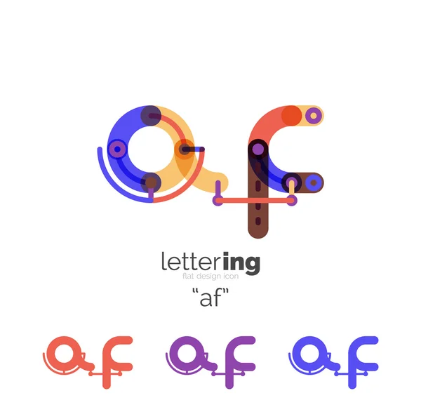 Icône logo Lettres — Image vectorielle