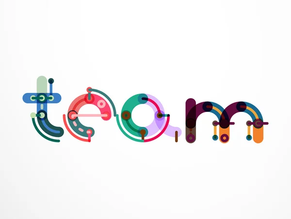 Team word belettering banner — Stockvector