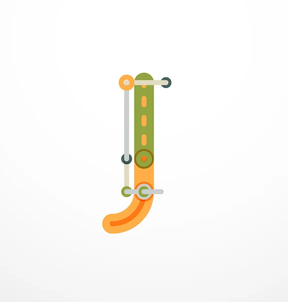 Ligne abstraite design lettre logo — Image vectorielle