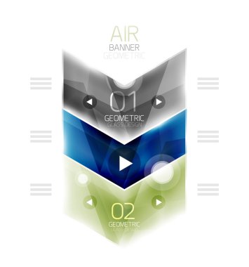 Renkli parlak ok web kutusu