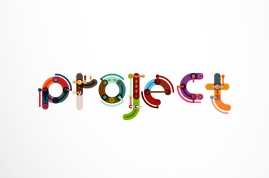 Proje kelime letter afiş