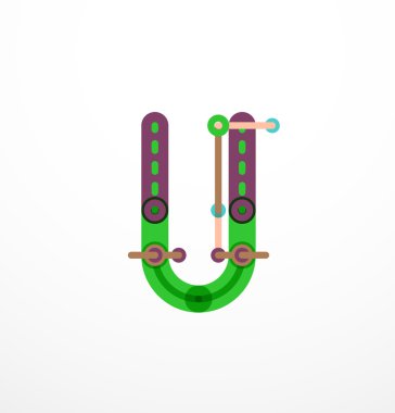 Doğrusal iş logo mektubu