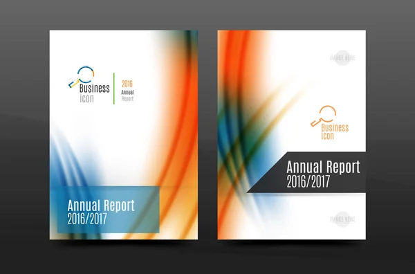 A4 大小年度报告业务传单的封面 — 图库矢量图片
