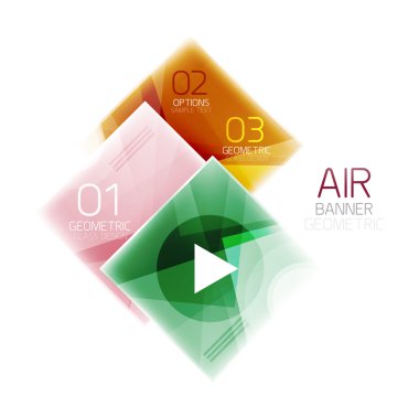 Parlak renkli kareler