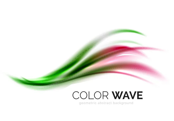 Glossy wave isolated on white background — Stock Vector