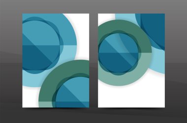 A4 afiş veya yıllık rapor düzeni geometrik şekil tasarım