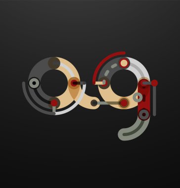 Renkli komik karikatür mektup simgesi